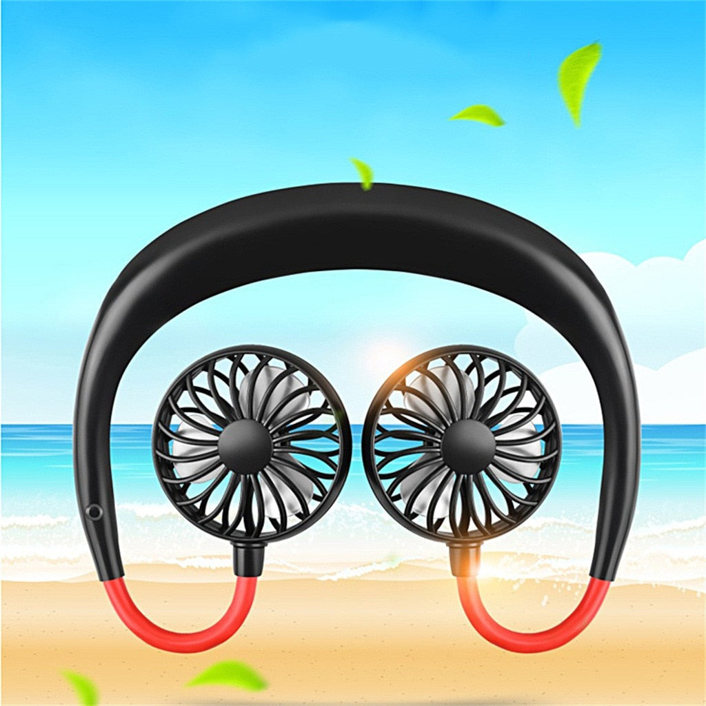 Charging portable lazy fan student desktop fan hanging neck fan / Ventilador Portatil