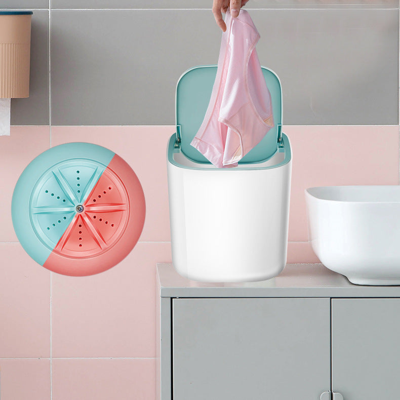 Household Small Laundry Bucket Mini Turbo Table Washing Machine Student Dormitory Underwear Socks Washer / Mini Lavadora