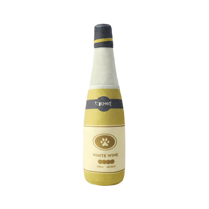 Dog Toy Champagne Bottle Bite-resistant Plush Toy / Juguete para perros