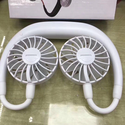 充电便携式懒人风扇学生台式风扇挂脖风扇/Ventilador Portatil