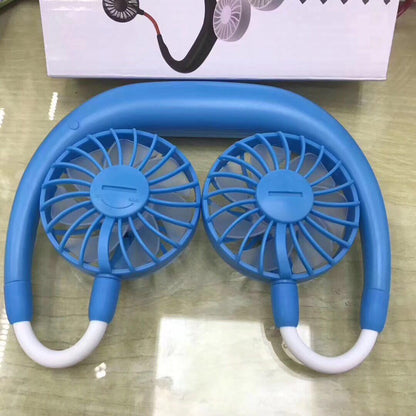 充电便携式懒人风扇学生台式风扇挂脖风扇/Ventilador Portatil
