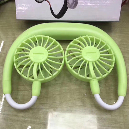 充电便携式懒人风扇学生台式风扇挂脖风扇/Ventilador Portatil