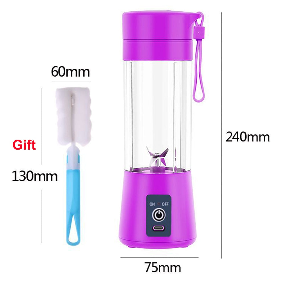 Tragbarer 搅拌机 迷你搅拌机 Elektrische Entsafter Maschine Frischer Fruchtsaft 搅拌机 冰沙机 搅拌机杯 Flasche Eine Reiseküche 