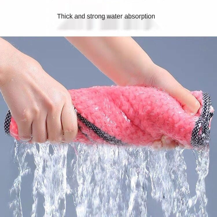 1/5pcs Thick Kitchen Towels Dishcloths Daily Dish Towel Non-stick Oil  Thickened Table Cleaning Cloth Absorbent Scouring Pad Rags